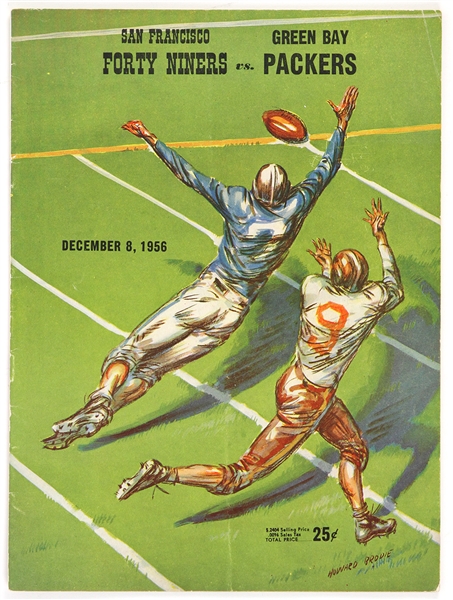 1956 San Francisco 49ers vs Green Bay Packers Program 