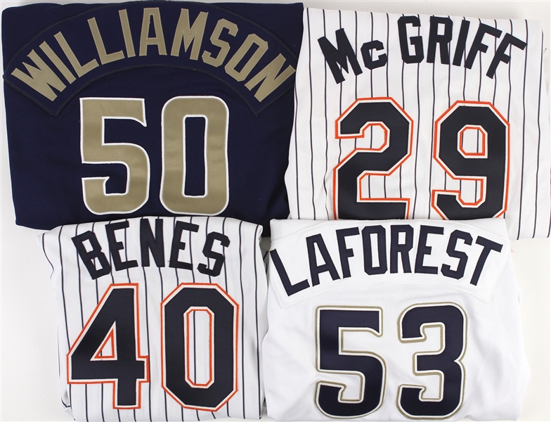 1991-2007 San Diego Padres Game Worn Jerseys Including Fred McGriff, Scott Williamson, and More (Lot of 4) (MEARS LOA)
