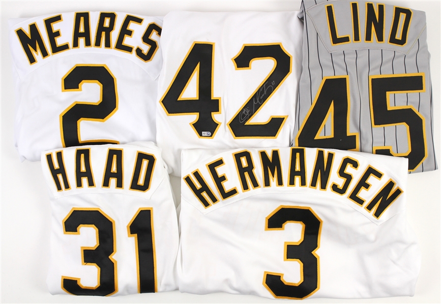 1998-2010 Pittsburgh Pirates Game Worn and Team Issued Jerseys Including Charlie Morton (Autographed), Kris Benson, Gene Lamont, and More (Lot of 9) (JSA) (MEARS LOA)