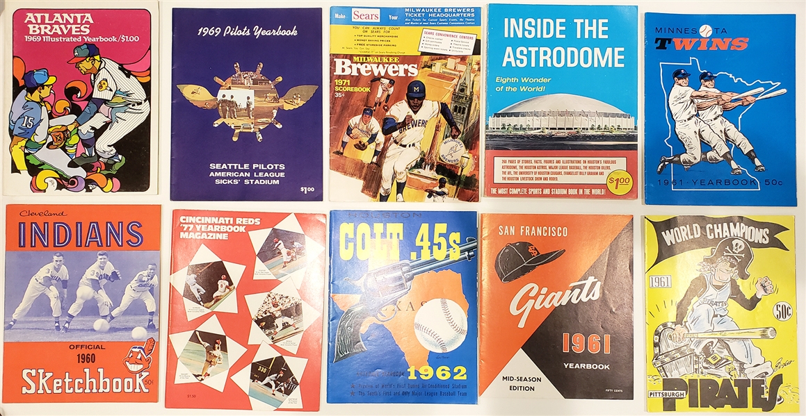 1960-2007 Run of MLB Yearbooks (1,224 Books)