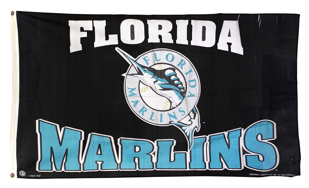 2006 Florida Marlins 34" x 58" Petco Park Flag Court Team Logo Flag (MEARS LOA/Padres Foundation Letter)