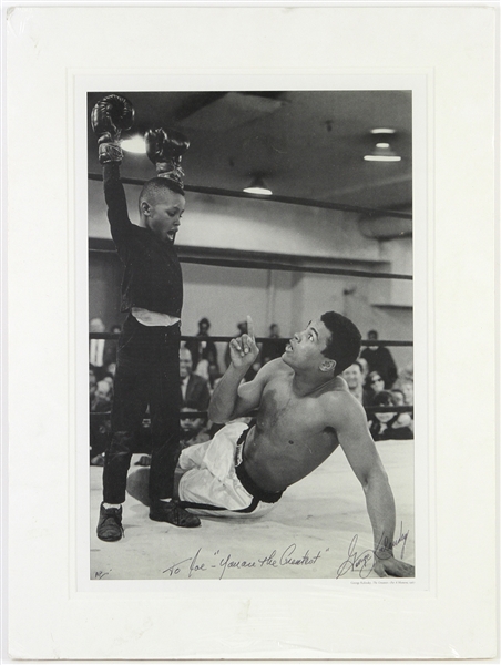 1967 Muhammad Ali "The Greatest - For a Moment" 18"x 24" Matted B&W Photo 