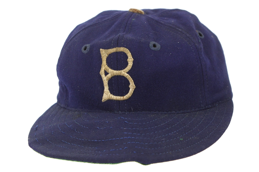 1953-57 Jim Gilliam Brooklyn Dodgers Game Worn Cap (MEARS LOA)