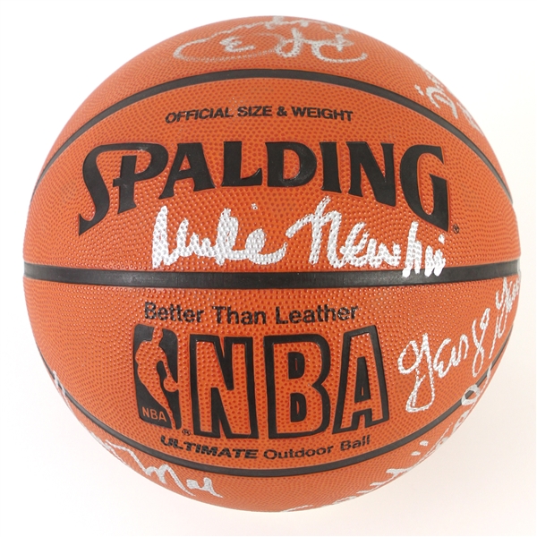 2000s Multi Signed Spalding Basketball w/ 11 Signatures Including Curly Neal, George Gervin, Rex Chapman, Digger Phelps & More (PSA/DNA) 