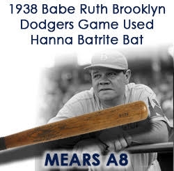 1938 Babe Ruth Brooklyn Dodgers Professional Model Game Used Bat (MEARS A8) “Used As Coach During August Trip To Boston” & Ruth Autograph (Full JSA LOA)