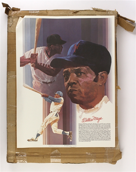 1970s Willie Mays New York Giants Baseball Greats Coca-Cola Company 18"x 24" Posters (Lot of 90+)