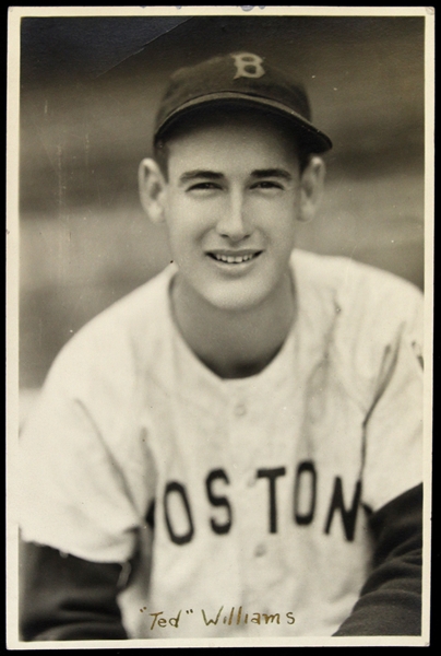 1939 Ted Williams Boston Red Sox 4" x 6" Original Geo Burke Photograph