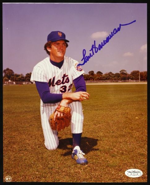 1978-82 Tom Hausman New York Mets Signed 8 x 10 Color Photo (JSA)