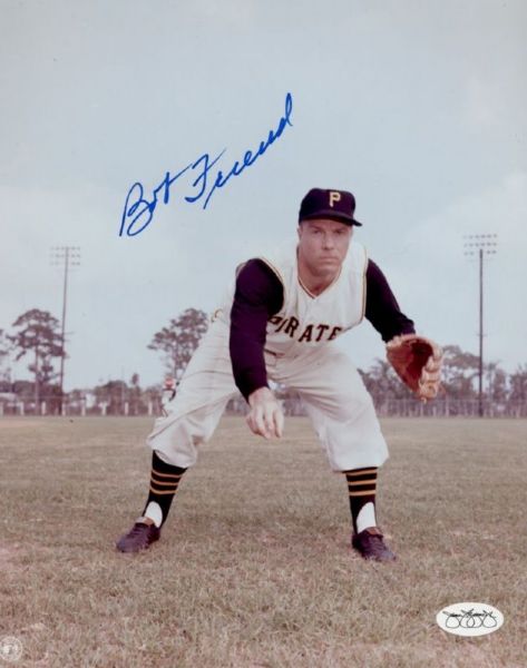 1951-65 Bob Friend Pittsburgh Pirates Autographed 8x10 Color Photo *JSA*