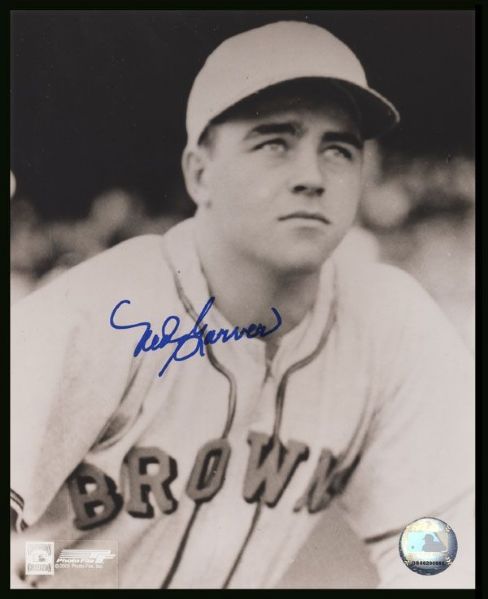 1948-52 St Louis Browns Ned Garver Autographed 8x10 B&W Photo *JSA*