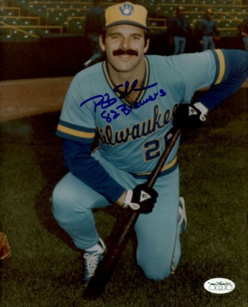 1982-83 Milwaukee Brewers Bob Skube Autographed 8x10 Color Photo (MEARS LOA)