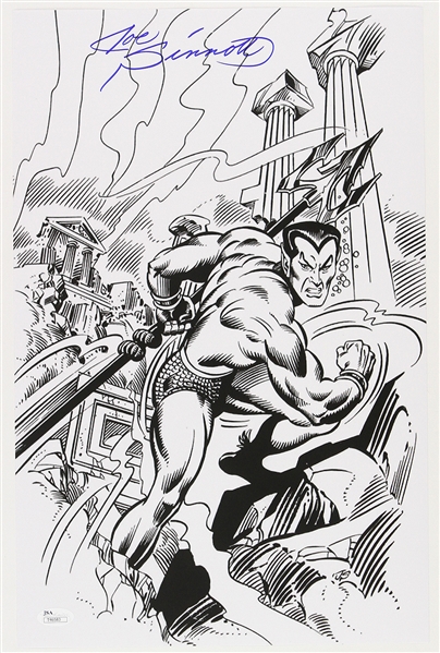 1980s Joe Sinnott Submariner Pencil Sketch Signed 11x17 Print (JSA) 