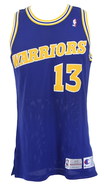 1993-94 Sarunas Marciulionis Golden State Warriors Road Jersey (MEARS LOA)