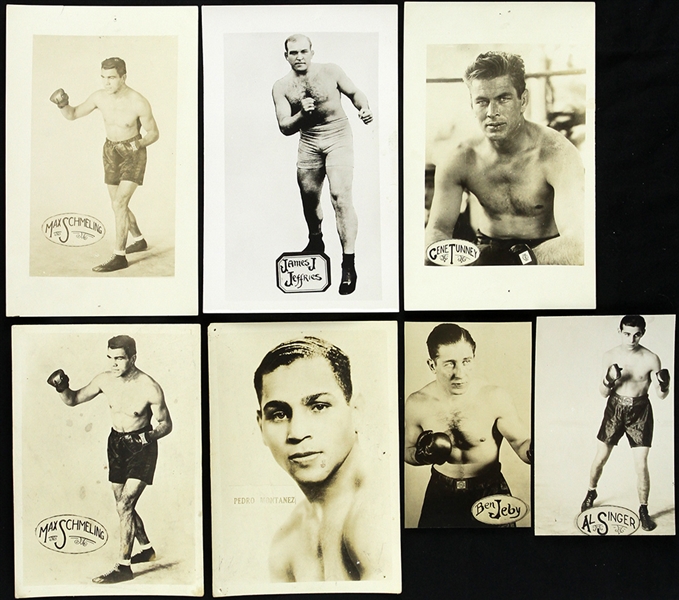 1920s-1930s Everlast Photo Premiums Including Dempsey, Tunney, Jeffries and more (Lot of 13)