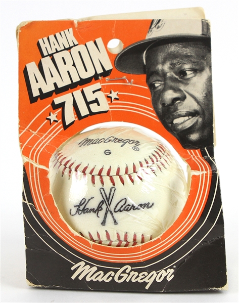 1974 Hank Aaron Atlanta Braves MacGregor "715" Baseball w/ Original Package