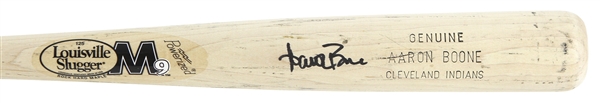 2005-06 Aaron Boone Cleveland Indians Signed Louisville Slugger M9 Professional Model Game Used Bat (MEARS LOA/JSA) 
