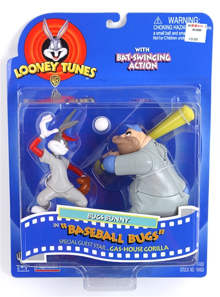 1997 Bugs Bunny Gas House Gorilla MOC "Baseball Bugs" Looney Tunes Action Figures