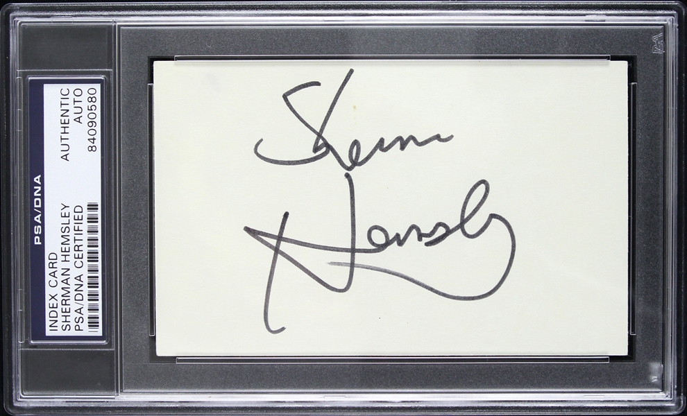 1938-2012 Sherman Hemsley The Jeffersons Signed 3"x 5" Index Card (PSA/DNA Slabbed)