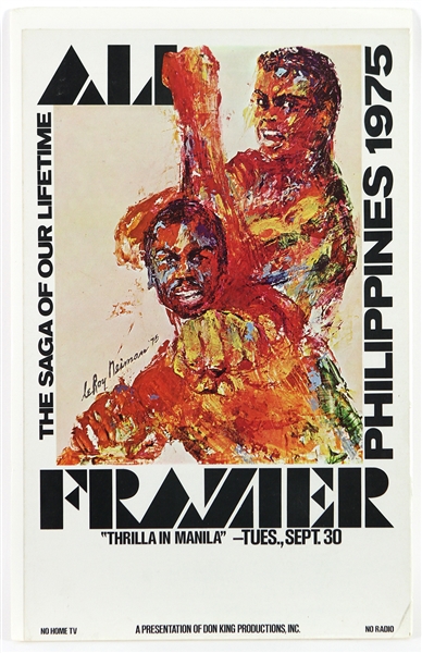 1975 Muhammad Ali vs Joe Frazier "Thrilla in Manila" 14"x 22" Poster 