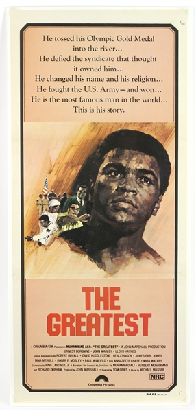 1977 Muhammad Ali The Greatest 13"x 30" Film Poster