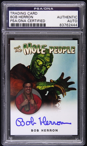 1956 Bob Herron The Mole People Signed LE Trading Card (PSA/DNA Slabbed)