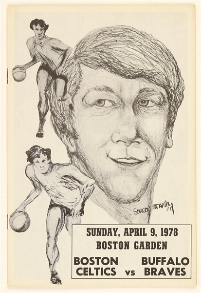 1978 Boston Celtics vs Buffalo Braves Basketball Program 