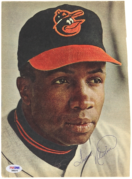 1966-1971 Frank Robinson Baltimore Orioles Autographed 8”x11” Magazine Photo (PSA/DNA COA) 
