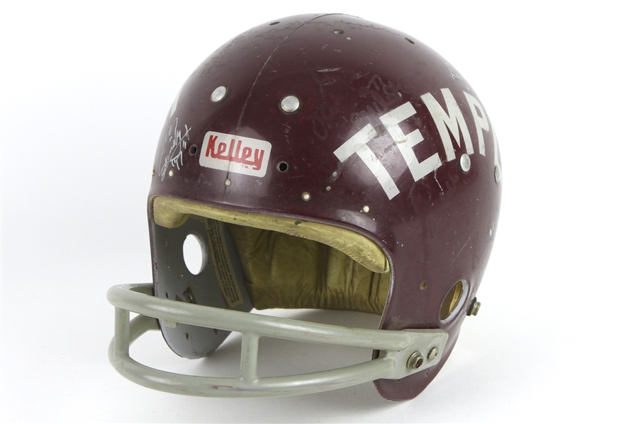 1978-81 Temple Owls Multi Signed Football Helmet w/ 25 Signatures (MEARS LOA) 