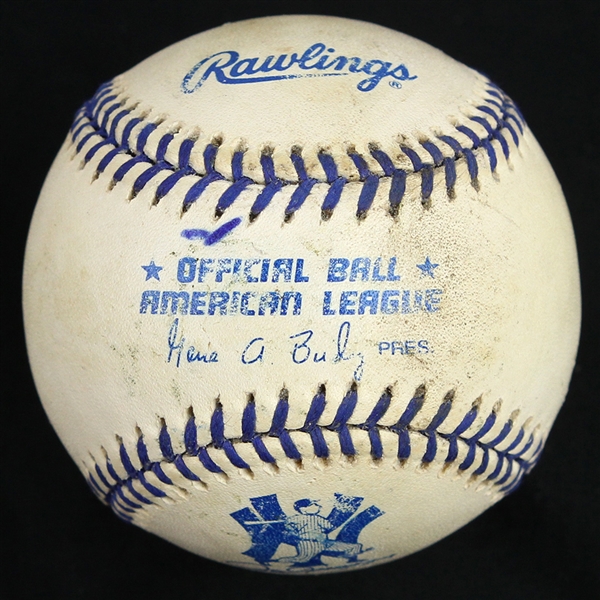 1998 New York Yankees Game Used OBAL Baseball (MEARS LOA)