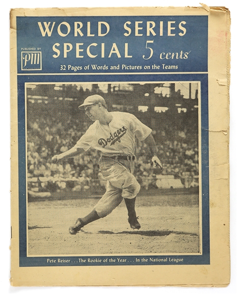 1941 PM World Series Special Newspaper Featuring Pete Reiser 