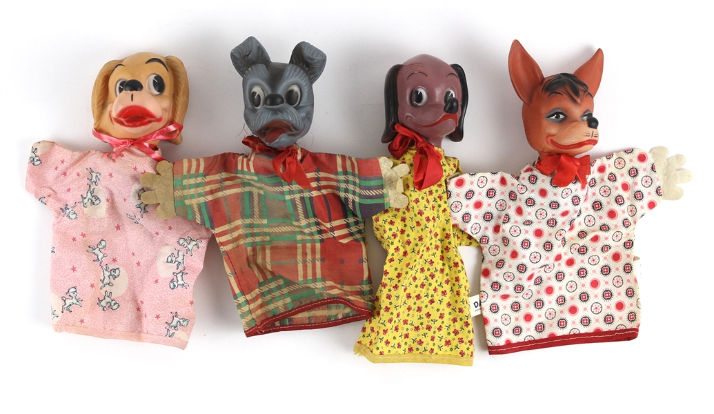 1950s Walt Disney Gund Mfg Co. 9" Hand Puppets (Lot of 4)