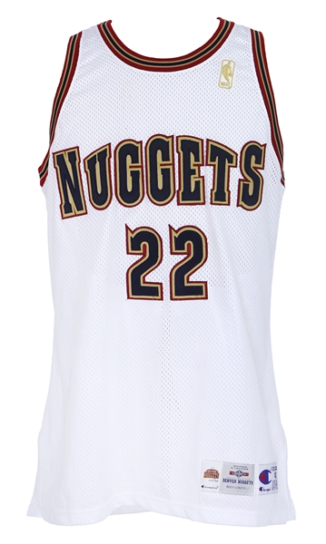 1996-97 Ricky Pierce Denver Nuggets Signed Game Worn Home Jersey (MEARS LOA/JSA)