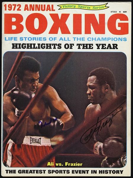 1972 Muhammad Ali & Joe Frazier Signed Annual Boxing Magazine (JSA)
