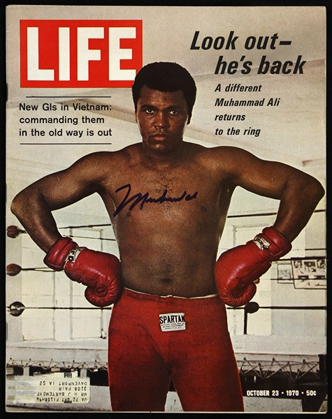 1970 Muhammad Ali Signed "Look Out - Hes Back" Life Magazine (JSA)