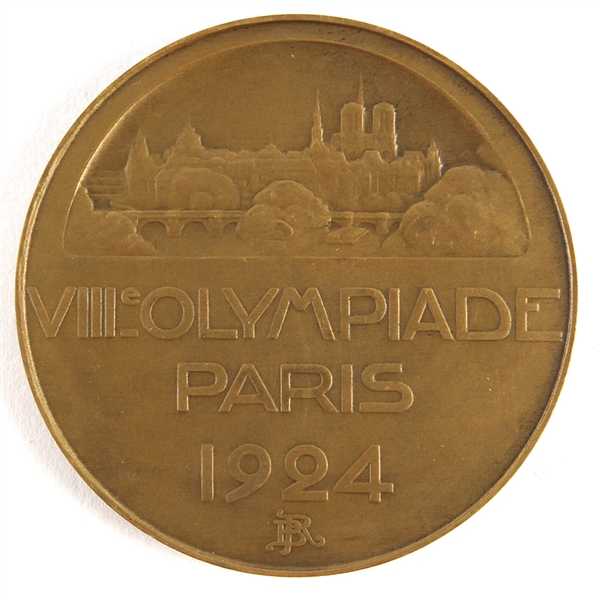 1924 Paris Olympic High-Grade 2 1/4" Participation Medal from the "Chariots of Fire" & Johnny Weissmuller Games