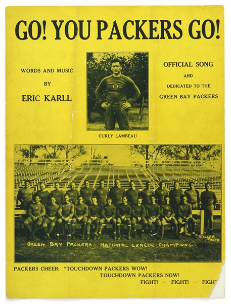 1931 Go! You Packers Go! Green Bay Packers Official Song Sheet Music by Eric Karll