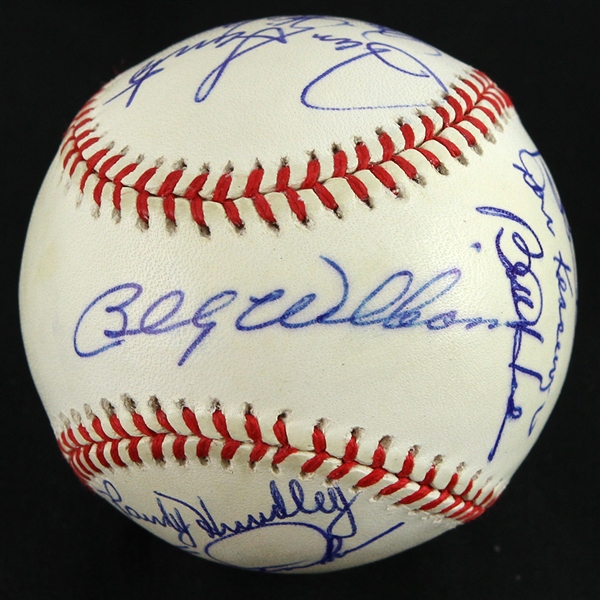 1969 Chicago Cubs Team Signed ONL Coleman Baseball w/ 14 Signatures Including Ernie Banks, Ron Santo, Billy Williams & More (JSA)