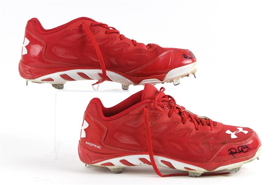 Raul Ibanez Game-Worn Signed Under Armor Cleats 