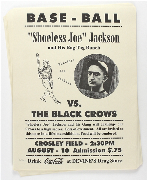 1920 circa "Shoeless Joe" Jackson vs. The Black Crows Limited Edition 18"x 23" Posters (Lot of 50+)