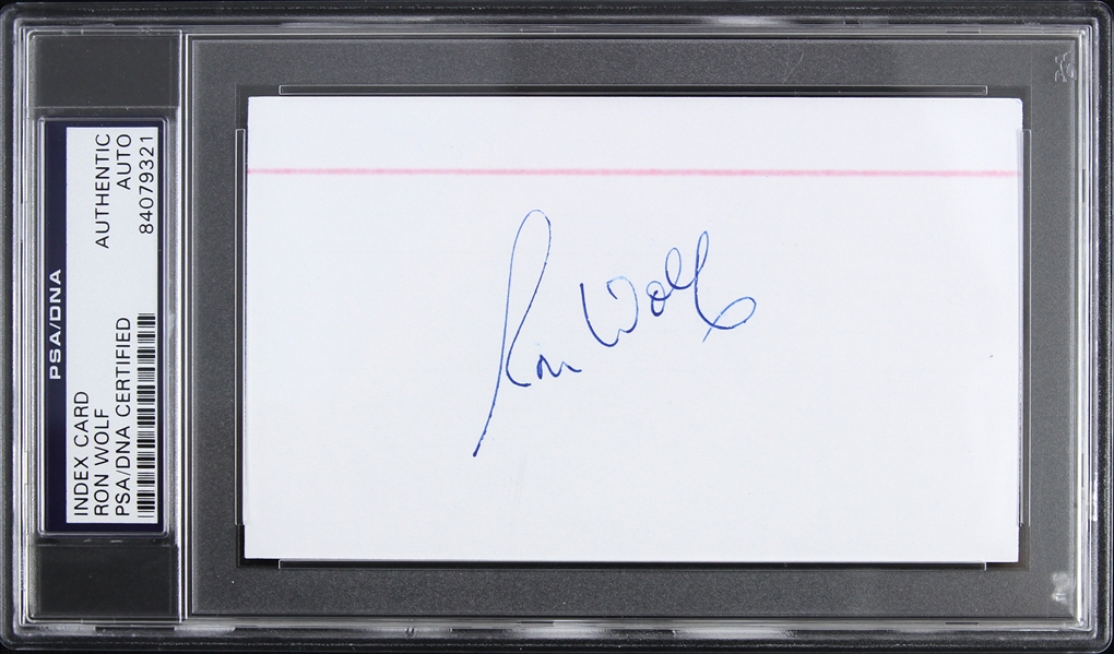 1991-2001 Ron Wolf Green Bay Packers Signed 3"x 5" Index Card (PSA/DNA Slabbed)