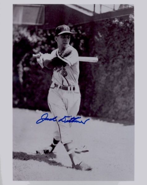 1953-56 Milwaukee Braves Jack Dittmer Autographed 8x10 B/W Photo (JSA)
