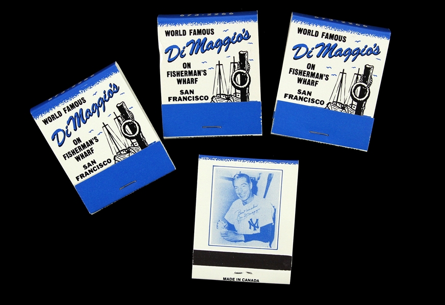 1950s Joe DiMaggio New York Yankees DiMaggios on Fishermans Wharf Restaurant Matchbooks 