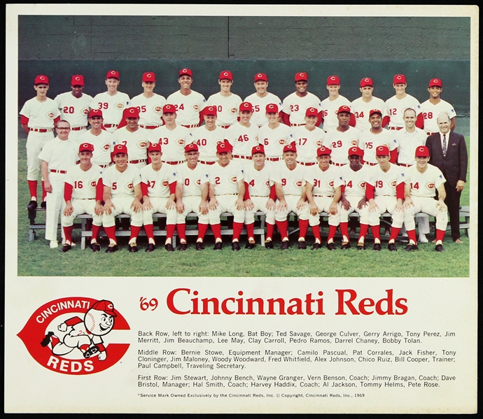 1969 Cincinnati Reds 8"x 10" Team Photo 