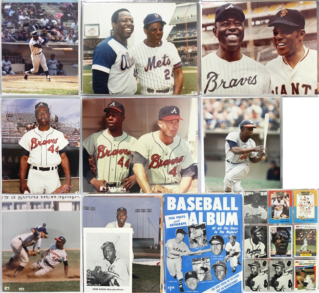 1950s-2000s Hank Aaron & Milwaukee Braves Trading Cards, Programs, Photos, and more (Lot of 230+)