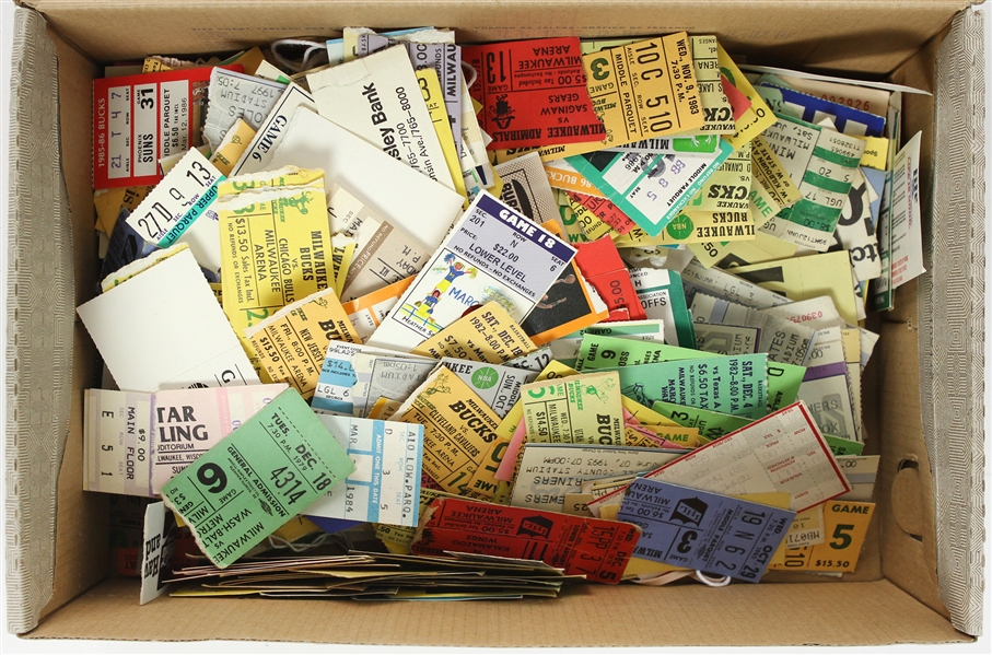 1970-1990s Large Assortment of Tickets Stubs (Wrestling, Basketball, Misc) 500+