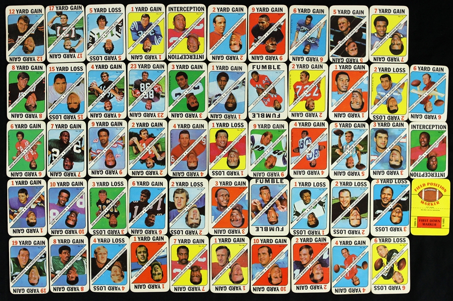 1971 Topps Football Game Cards Including Dick Butkus, John Unitas, Willie Wood, and more(Lot of 52)