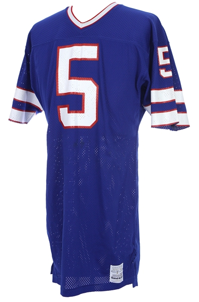 1985 Vince Ferragamo Buffalo Bills Game Worn Home Jersey (MEARS LOA)