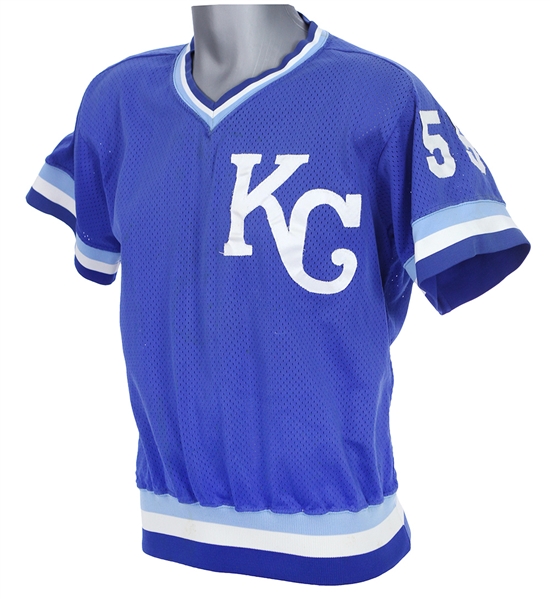 1982-85 Kansas City Royals #55 Batting Practice Pullover (MEARS LOA)