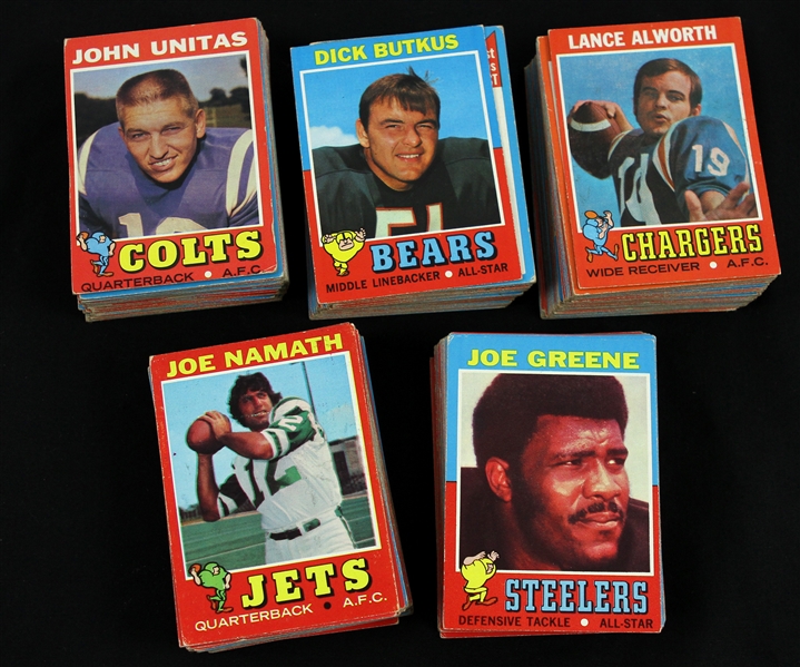 1971 Topps Football Trading Cards Complete Set (263/263)