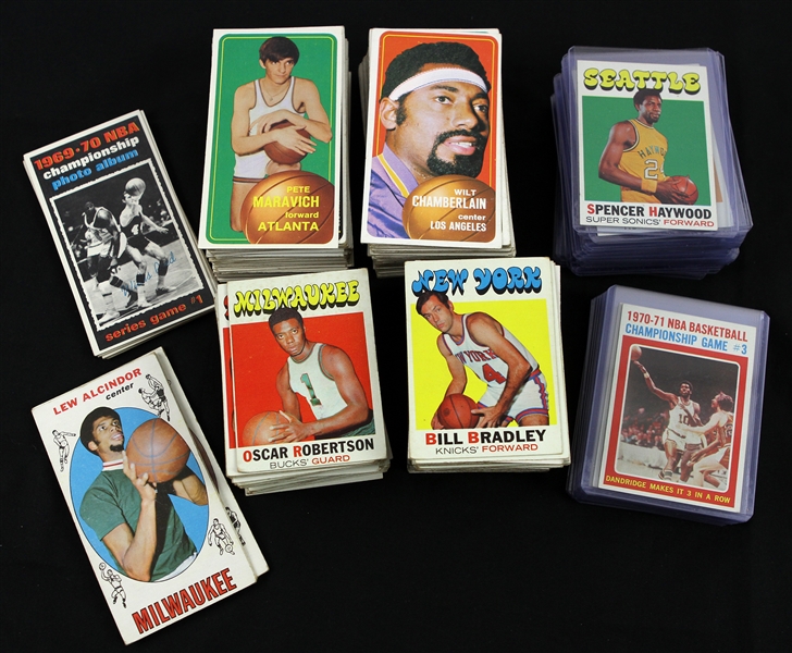 1970-73 Topps Basketball Card Collection - Lot of 410 w/ Wilt Chamberlain, Lew Alcindor, Pete Maravich, Oscar Robertson & More